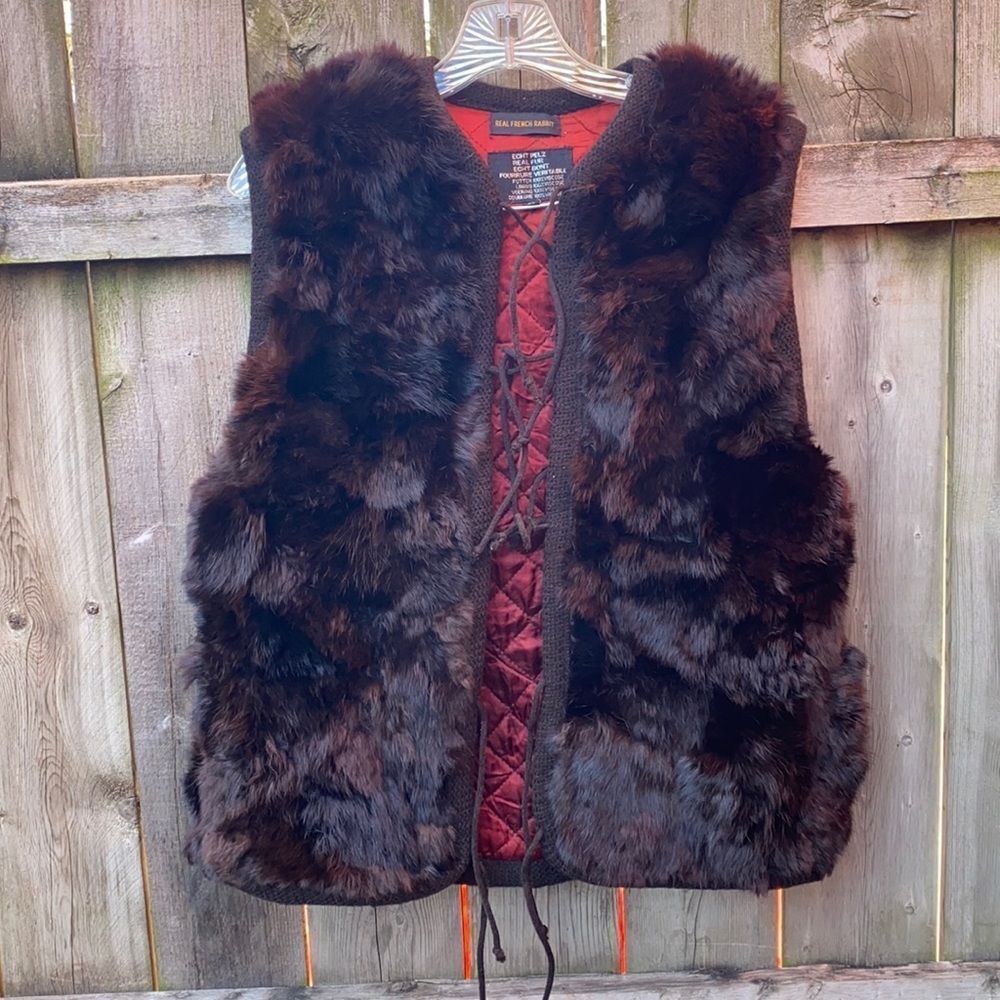 Faux Fur Vest sz. M
